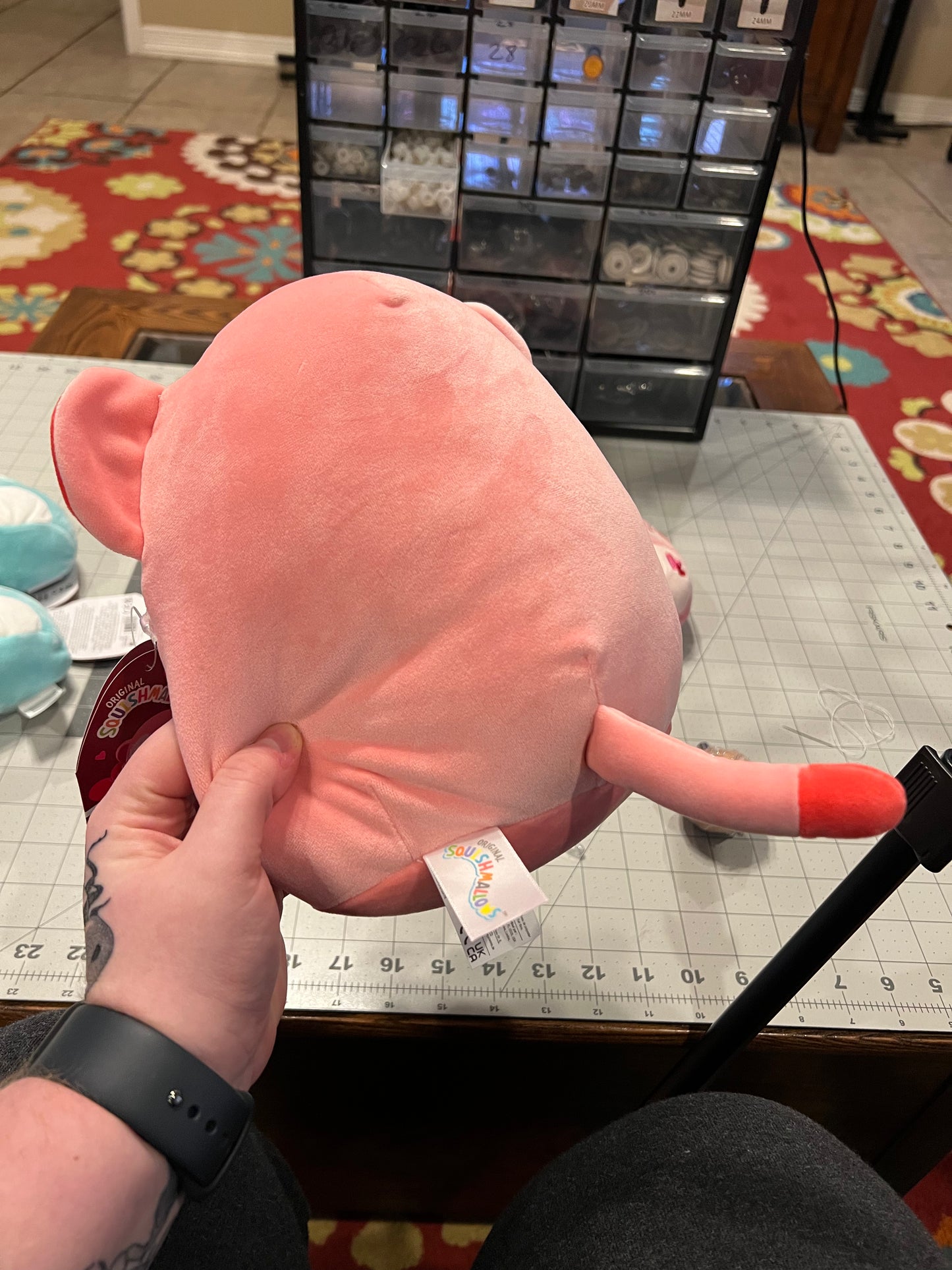 Valentines monkey squishmallow