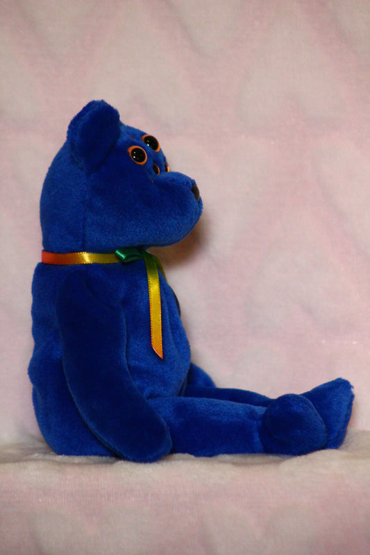 Blue beanie baby bear