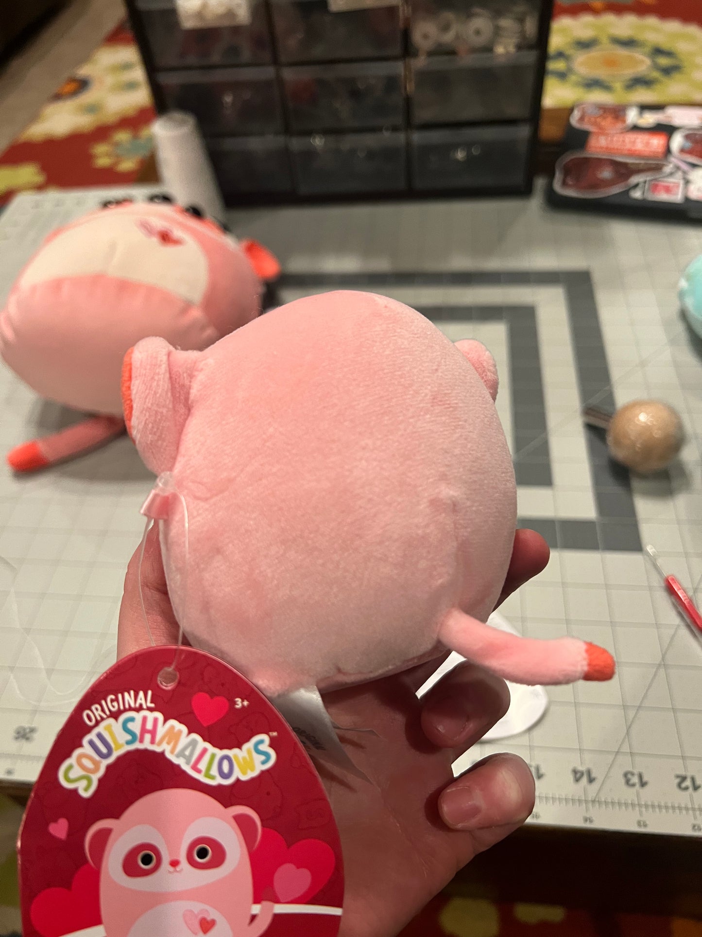 Valentines small monkey squishmallow