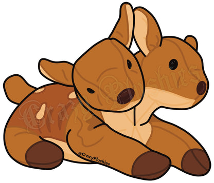Keychain pre-order 2 headed deer