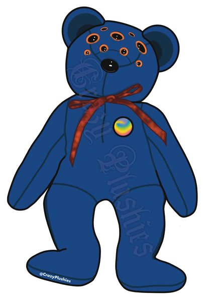 Sticker pre-order blue club bear