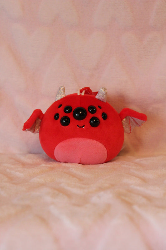 Red devil bat clip on squishmallow 1