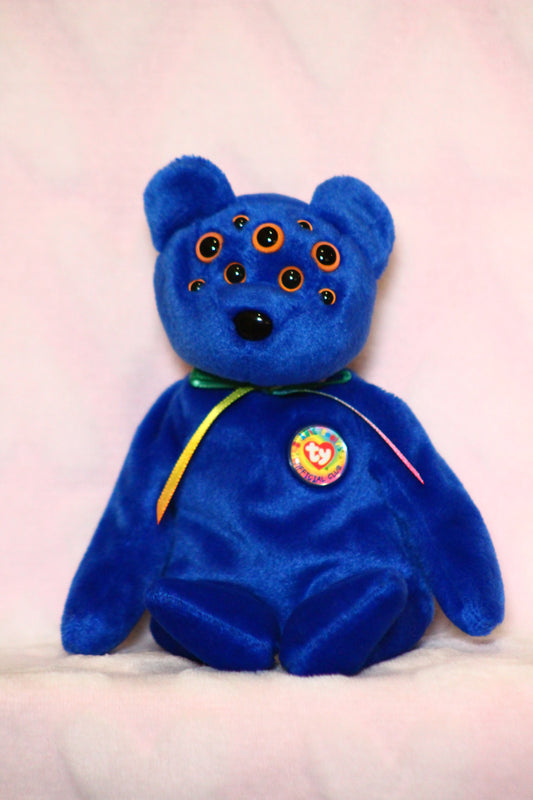 Blue beanie baby bear