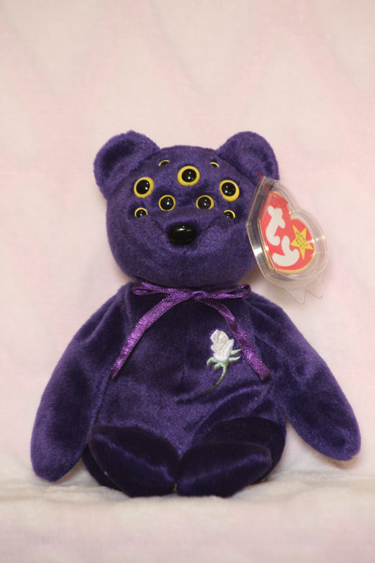 Purple Princess Diana beanie baby bear