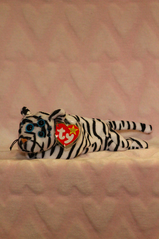 White tiger beanie baby