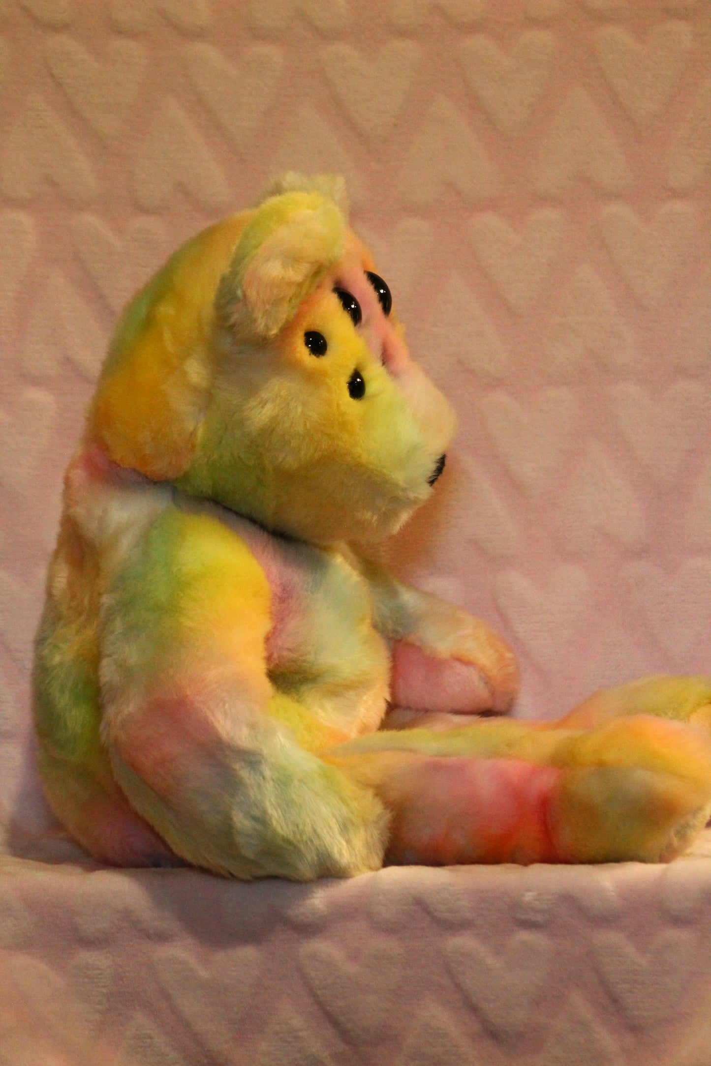 Rainbow peace extra large beanie buddy bear