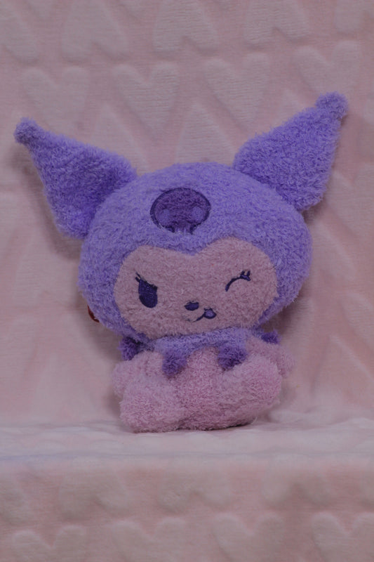 Medium monochrome purple fuzzy KU custom