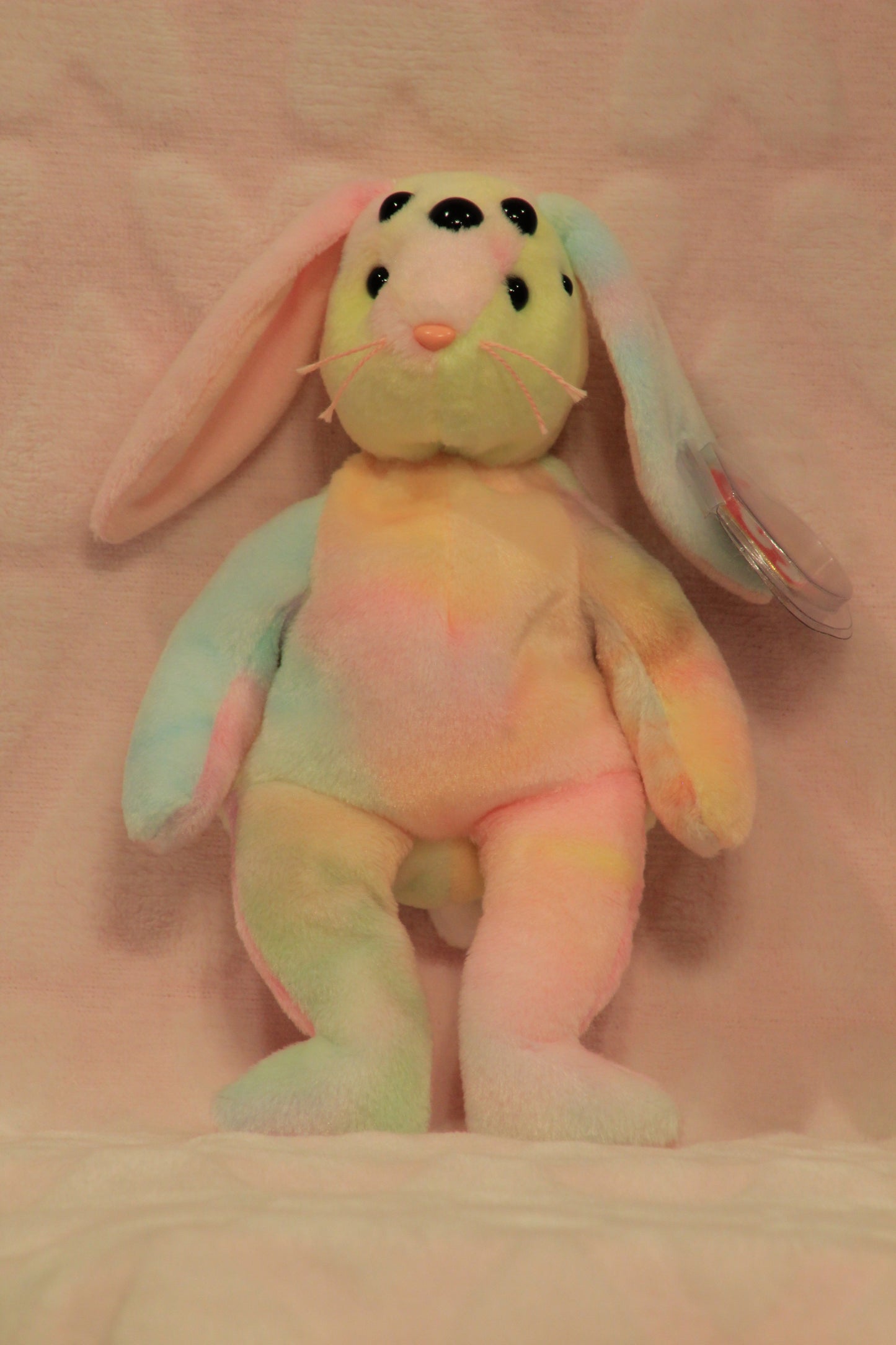 Rainbow beanie baby bunny