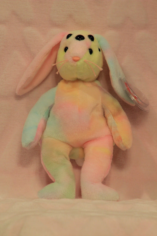 Rainbow beanie baby bunny