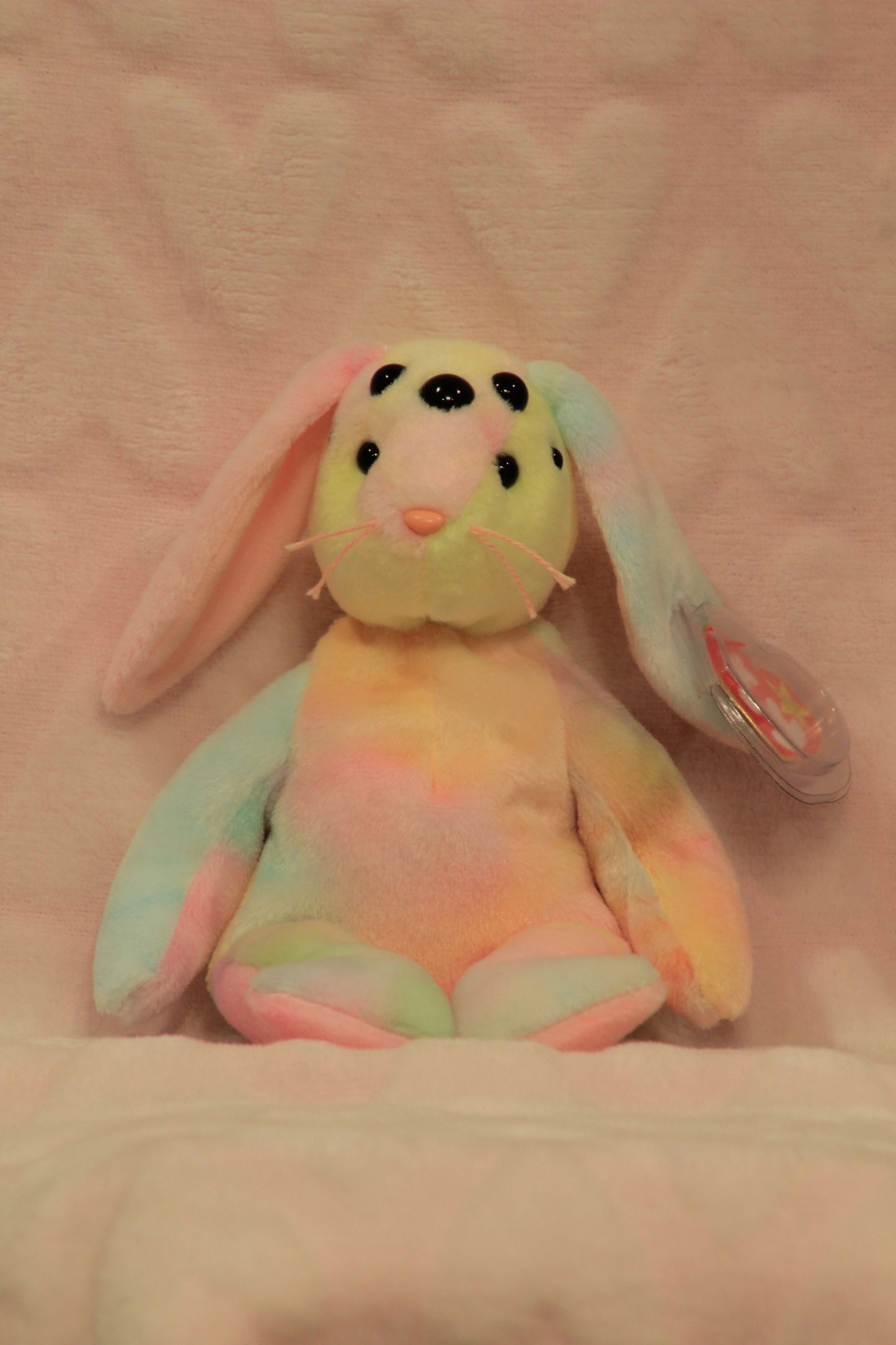 Rainbow beanie baby bunny