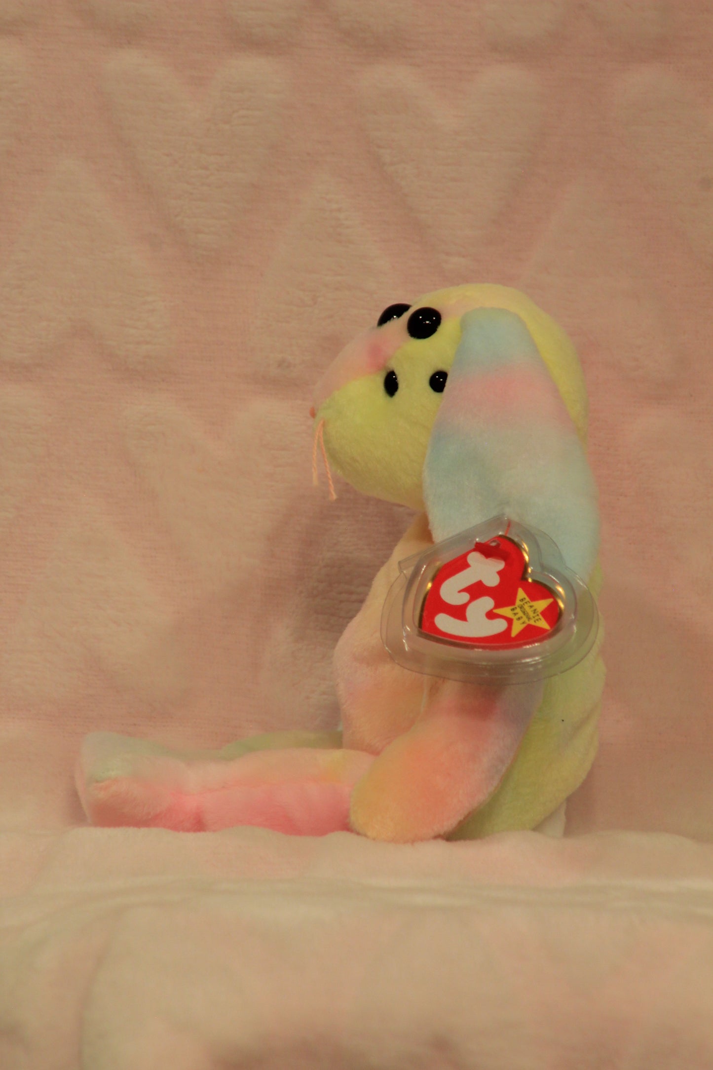 Rainbow beanie baby bunny