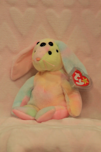 Rainbow beanie baby bunny