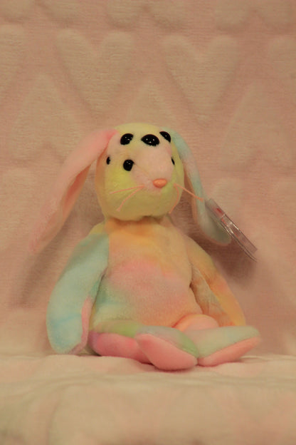 Rainbow beanie baby bunny