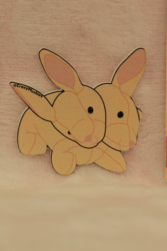 Sticker pre-order 2 headed bunny (cream color)